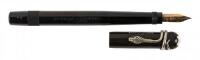 MONTBLANC: No. 7 Long Safety Fountain Pen, Black Hard Rubber, Large Size, Snake Accommodation Clip, Rare