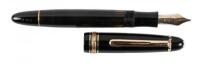 MONTBLANC: Masterpiece 144 Black Celluloid Fountain Pen, Short Window