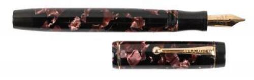 PARKER: Duofold Senior Fountain Pen, Scarlet Pearl, UK, Stub Nib