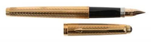 PARKER 75 Vermeil Fougere Pattern Fountain Pen