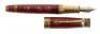 MICHEL PERCHIN: Fleur de Lys Red Enamel and Vermeil Limited Edition Fountain Pen