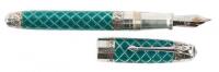 CONWAY STEWART: Westminster Teal Enamel and Sterling Silver Limited Edition Fountain Pen