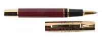 AURORA: Leonardo da Vinci Burgundy Resin and Gold-Plated Limited Edition Rollerball Pen