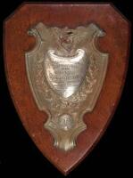 Panama Pacific Exposition 1915 Tennis Championship Women's Singles Won by Anita Myers - decorative wood and metal award plaque