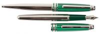 MONTBLANC: Meisterstück Czar Nikolai I Malachite & Platinum-Plated Fountain Pen and Ballpoint Pair