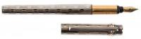 CARTIER: Must de Cartier Rhodium-Plated Fountain Pen, Deco Pattern