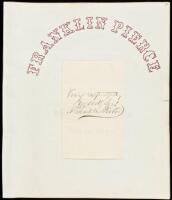 Autograph Salutation Signed by Franklin Pierce