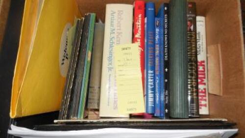 Group of books, photographs, letters, etc., signed by authors, celebrities, musicians, actors, and other notables