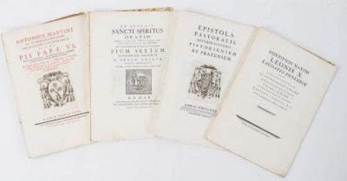 Three printed Papal letters from the latter 18th century