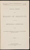 Annual Report of the Board of Regents of the Smithsonian Institution, Showing the Operations, Expenditures, and Condition of the Institution for the Year 1872