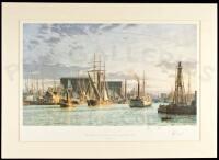 Chicago: The Entrance to the Chicago River, Looking West, in 1876