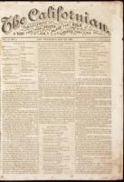 The Californian. Bound volume of 73 issues, several with contributions by Mark Twain