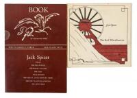 Three volumes by Jack Spicer with a loose printed poem.