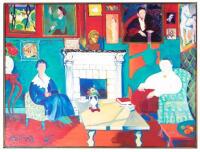 Oil painting of Gertrude Stein and Alice B. Toklas