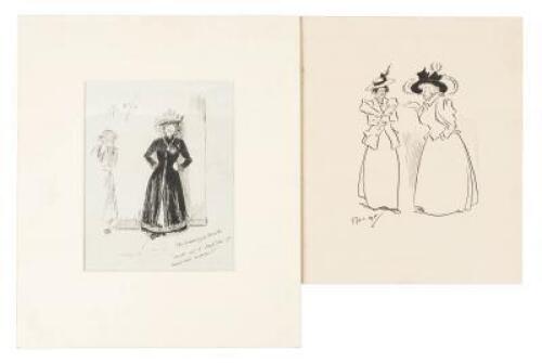 Two original caricature drawings by Phil May