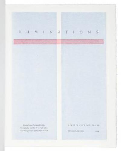 Ruminations