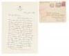 WITHDRAWN - Handwritten letter by Willa Cather