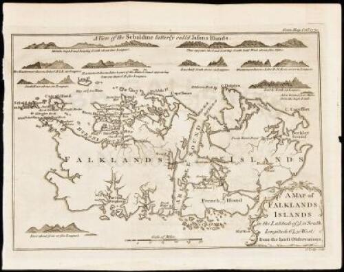 A Map of Falklands Islands in the Latitude of 51°, 22' South, Longitude 64°, 30' West; from the Latest Observations