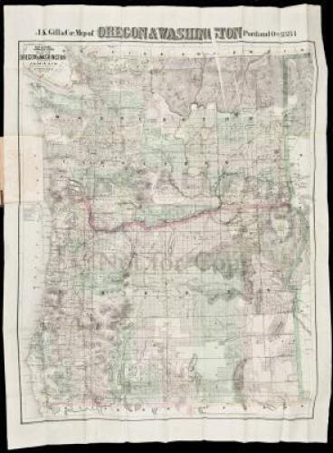 New Sectional, Township & County Map of Oregon & Washington