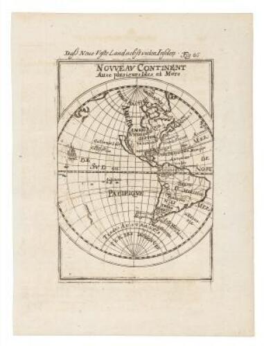 Nouveau Continent Avec plusiers Isles et Mers