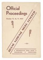 Second National Negro Congress: Official Proceedings, October 15, 16, 17, 1937