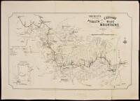 Tourist's Sketch Map Penrith to Eskbank Blue Mountains New South Wales Australia