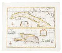 A New & Accurate Map of the Island of Cuba [on sheet with] A New & Accurate Map of the Islands of Hispaniola or St. Domingo, and Porto Rico