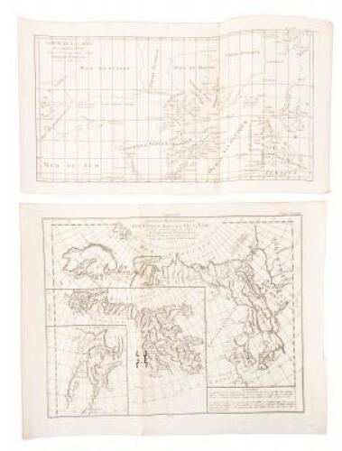 Suite of ten maps showing the evolution of the cartography of the Northwest Coast, from Denis Diderot's Encyclopedie