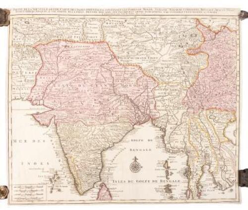 Partie de la Nouvelle Grande Carte des Indes Orientales, Contenant les Terres du Mogol, Surate,Malabar, Coromandel, Bengale, Aracan, Pegu, Siam...