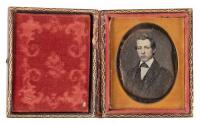 Cased daguerreotype photograph of young man, quite possibly Adolph Sutro