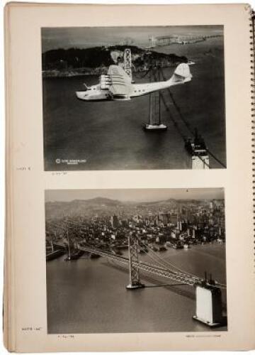 Eighty-seven aerial photographs of the building of the San Francisco Bay Bridge, 1933-36