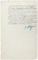 Typed Document Signed by Leon Trotsky, with numerous manuscript corrections and emendations