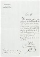 Manuscript Document Signed by Antonio López de Santa Anna as Governor of Yucatan