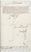 Manuscript document signed by King Philip II of Spain