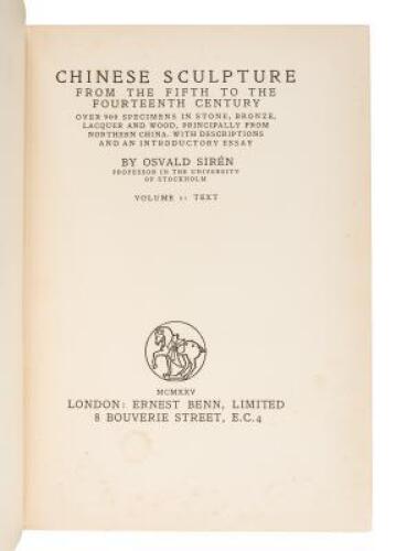 WITHDRAWN - Chinese Sculpture from the Fifth to the Fourteenth Century: Over 900 Specimens in Stone, Lacquer and Wood, principally from Northern China