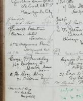 Customer registery of an exclusive Saville Row men's tailor, with approximately 4,000 signatures of his distinguished clientele, including Albert Einstein, Rudolph Valentino, and many others