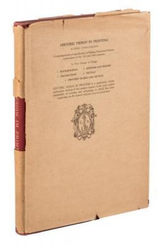 Historic Designs in Printing. Reproductions of Book Covers, Borders, Initials, Decorations, Printers' Marks and Devices Comprising Reference Material for the Designer, Printer, Advertiser and Publishe