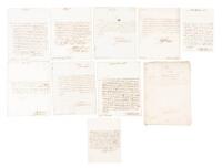 Collection of 12 Manuscript Letters