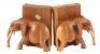 Pair of wooden elephant bookends