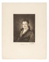 Engraved portrait of Washington Irving