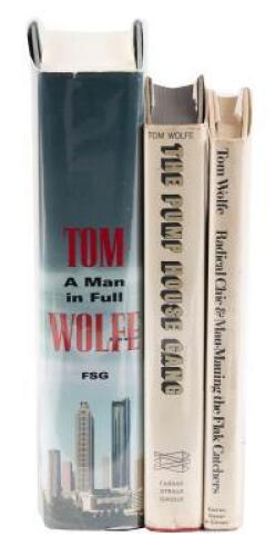 Three titles signed by Tom Wolfe