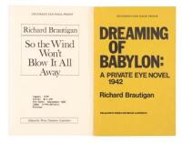 Two Richard Brautigan advance uncorrected proofs