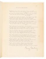 Sixty-eight typed poems signed in ink by George Sterling