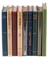 Nine first and early editions of works of George Sterling, six of them inscribed and/or signed by Sterling, one with typed poem tipped in, and two in dust jackets