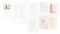 Ten broadsides from Stuart Wright's Palaemon Press