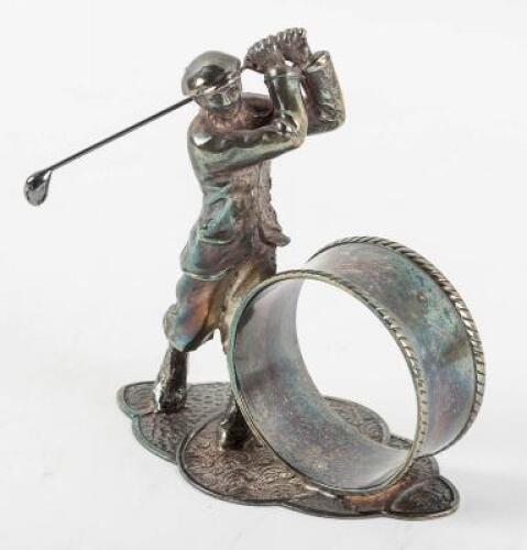 Decorative napkin holder, with golfer