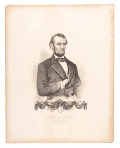 Lithograph portrait of Abraham Lincoln