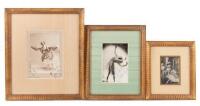 Three signed photographs of ballet dancers from the early 20th century