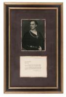 Typed letter signed by John Barrymore framed with a portrait photograph