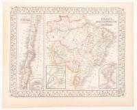 Maps of Chili, Brazil, Boliva, Paraguay, Uruguay, including the Harbors of Bahia and Rio Janeiro